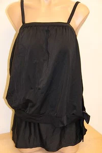 NWT Island Escape Swimsuit Tankini 2pc Set Skirt Plus Sz 24W Skirt Black - Picture 1 of 5