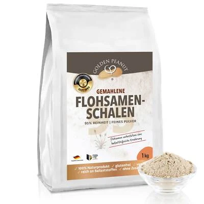 Flohsamenschalen gemahlen 1 kg Psyllium powder hohe Quellzahl glutenfreies Mehl - Bild 1 von 4