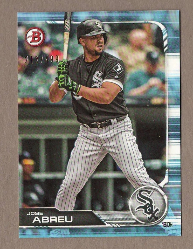 JOSE ABREU 2019 Bowman SKY BLUE Parallel Card #55 #212/499 Chicago White Sox MVP - Image 1 of 1