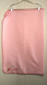 Baby Girls Pink Fleece Blanket Sweet Baby Edge Stitched NoJo 30x40 - Picture 1 of 4