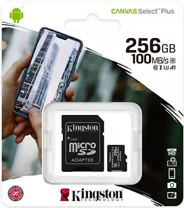 256GB Micro SD Card Class 10 Memory Card for Android Smart Mobile Phone 100MB/s - Picture 1 of 3