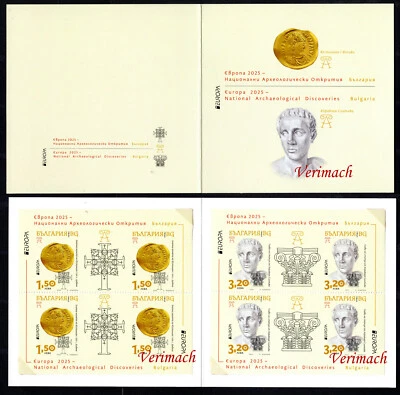 BULGARIA 2025 EUROPA CEPT NATIONAL ARCHAEOLOGICAL DISCOVERIES GOLD BOOKLET  MNH - Image 1 of 3