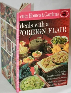 Mahlzeiten mit ausländischem Flair Better Homes Gardens festgebunden 1963 Vintage Kochbuch - Bild 1 von 11