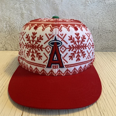LA  Angles Ugly Christmas Sweater Baseball Hat Sponsored By ARCO Adjustable Cover