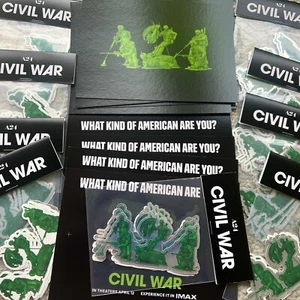 2x A24 Civil War SXSW 2024 Sticker Packs (Logo Variant) & Postcard - Picture 1 of 9