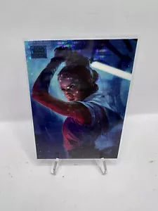 2024 Topps Chrome Star Wars Galaxy The Duel: Rey #72 Aqua Sonar Refractor /199 - Picture 1 of 2