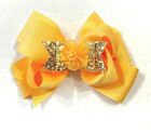 Beautiful Gold Flowers Inspired Hair Bow for girls