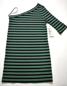 Mimi Maternity Women Stripe Long Sleeve Stretch One-Shoulder Maternity T-Shirt S - Picture 1 of 10
