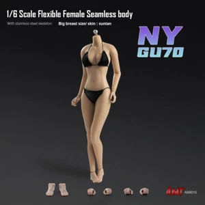 ANT 1/6 Action Figure Super Flexible Seamless Female Wheat Skin Mid Breast Body - Picture 1 of 9