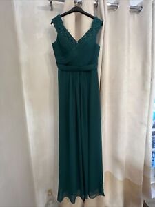 Ever Pretty emerald green long prom dress fit & flare princess size 10 (12)