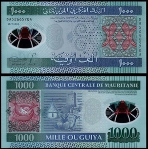 MAURITANIEN 1000 OUGUIYA (P19) 2014 POLYMER UNC - Bild 1 von 1