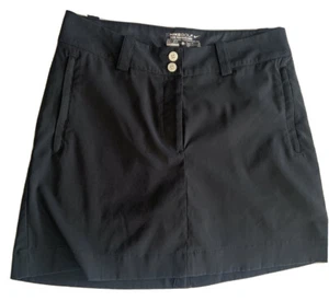 NIKEGOLD Stretch Knit Golf Tennis Skirt Skort Black Womens Size 6 Activewear - Picture 1 of 7