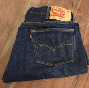 Levi's 501 XX Men's Size 40x30 Button Fly Straight Leg Dark Wash Cotton Jeans - Picture 1 of 11