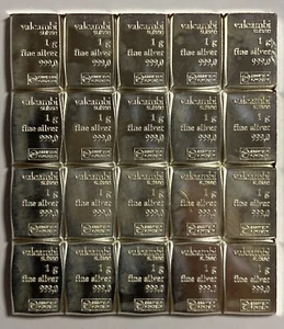 Valcambi Suisse One(1) Gram .999 Silver Bullion CombiBar™ Fractional Silver Bar - Picture 1 of 2