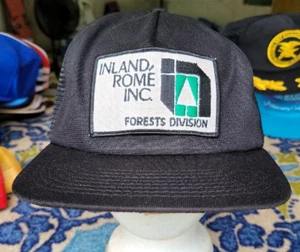 VINTAGE INLAND ROME INC FORESTS DIVISION TRUCKER MESH SNAPBACK HAT CAP - Picture 1 of 6