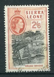 Sierra Leone QEII 1956 2/6 black & chestnut SG219 VFU - Picture 1 of 1