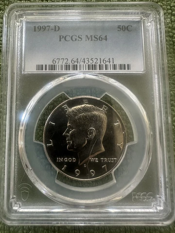 1997-D Kennedy Half Dollar PCGS MS64 Cover