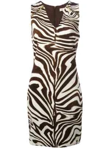 Michael Kors Zebra Print Sheath Dress New Size P/S - Picture 1 of 6