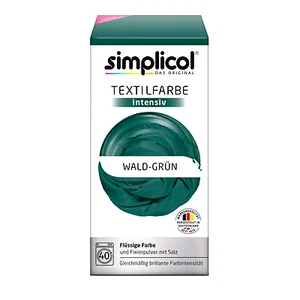 SIMPLICOL Textilfarbe INTENSIV all IN 1 WALD GRÜN farbe incl. 400g Fixierpulver - Bild 1 von 2