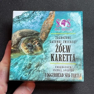 2014 NIUE $ 1 GEFÄHRDETES TIER LOGGERHEAD SCHILDKRÖTE SILBER 999 PROOF #44P2 - Bild 1 von 11