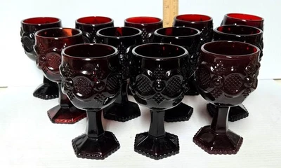 TWELVE AVON CAPE COD RUBY RED 4-5/8" WINE GLASS - Image 1 of 3