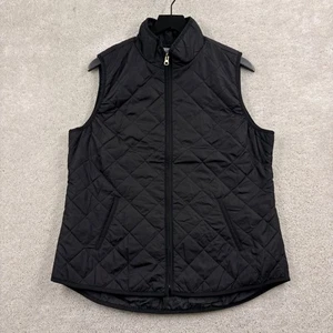 Old Navy Puffer Vest Womens Size Large Black Quilted Full Zip Pockets - Picture 1 of 10