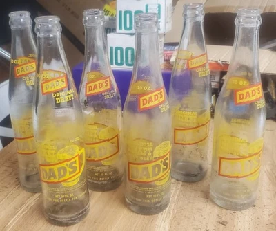 Lote de 6 botellas de cerveza de raíz estilo borrador original de papá de colección de 10 oz (vacías) Foto 1 de 4