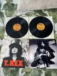 LOT 2 VINYL LP ALBUM T REX 70s Rock The Slider Tanx Gatefold Lyrics  - Picture 1 of 8