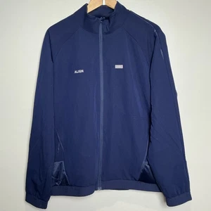 Figs Men's Cobaki Scrub Jacket LARGE Full Zip Navy Blue Lined Technical "ALIGN" - Picture 1 of 7