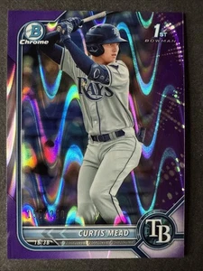 Curtis Mead 1st Rookie Card RC 2022 Bowman Chrome Purple Raywave Refractor /250 - Picture 1 of 3