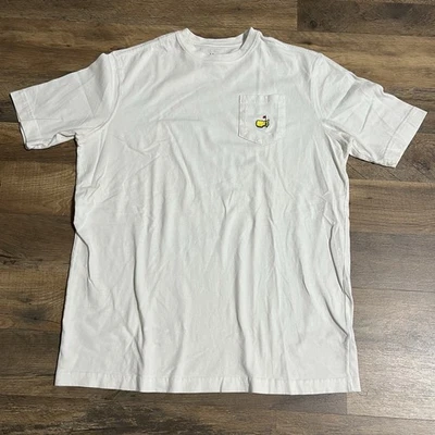 Camiseta de golf Masters logotipo bolsillo camiseta adulto talla S pequeña blanca Foto 1 de 4