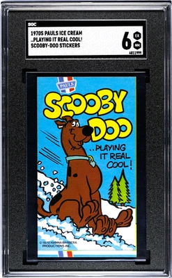 1970s Pauls Ice Cream ..Playing It Real Cool! Scooby-Doo Stickers SGC 6 EX-NM - Image 1 of 2