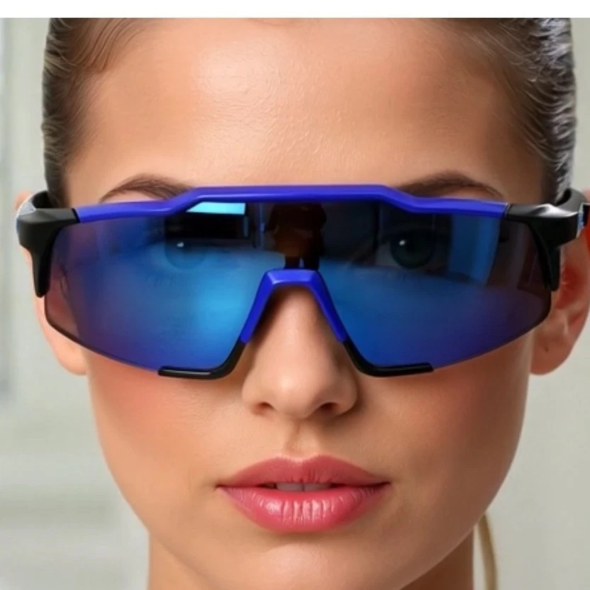 Gafas de sol para mujer audaces azules lentes espejadas rendimiento óptimo modernas de moda Activit Foto 1 de 4