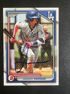 Joendry Vargas Signed Card 2024 Bowman In Person Autograph (IP) Auto - Picture 1 of 2