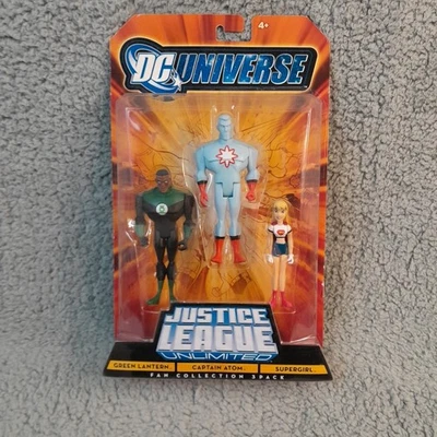 Mattel DC Universe JLU Green Lantern, Captain Atom, Supergirl 2008 New In Box - Image 1 of 4