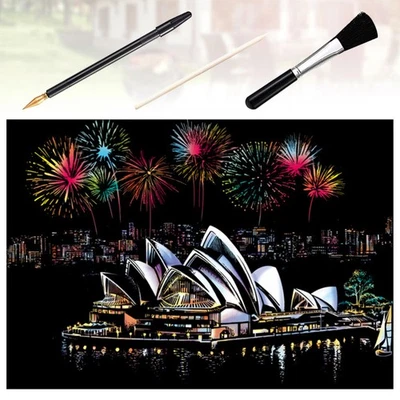  Scrape Tool Set Kids Painting Child Handmade Scratching Drawing Paper Crafts - image 1 of 4