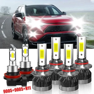 For Toyota RAV4 2013-2015 LED Headlight High Low Beam+ Fog Light Bulbs Combo Kit - Picture 1 of 11