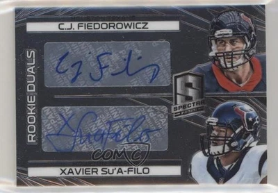 2014 Panini Spectra Dual /149 CJ Fiedorowicz Xavier Su'A-Filo Rookie Auto RC - Image 1 of 2