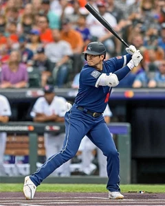 Shohei Ohtani Los Angeles Angels Unsigned 2021 ASG Hitting Photo - Picture 1 of 1