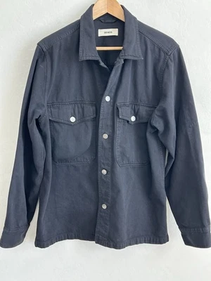 Camisa Buck Mason Field Para Hombre Grande Negra Lavada Dos Bolsillos Denim Camisa Chaqueta Foto 1 de 4