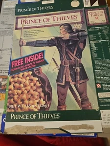Vintage 1991 Ralston NEU Robin Hood Prinz der Diebe Müslischachtel Filmplakat - Bild 1 von 3