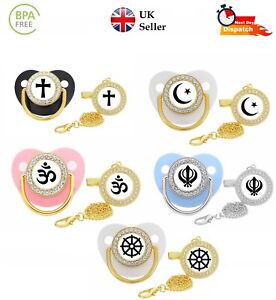 Religious baby dummy Pacifiers, baby soothers Islamic, Christian, Sikh and Hindu