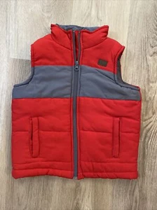Boys Toddler Lee Vest Size 4 Small Red and Gray - Picture 1 of 6