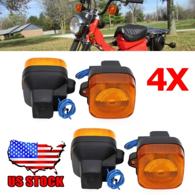 4pcs Turn Signal Blinker Indicator Lights For Honda C70 CT70 XL80S CB125S CT110 - Image 1 of 4