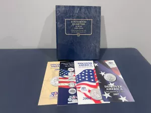 Whitman Album US Statehood Quarters w/D.C & Territories Coin Album 1999-2008 Unc - Picture 1 of 10