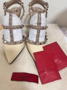Valentino Garavani Studded Pumps Heels White US 6.5 IT 36.5 - Picture 1 of 12