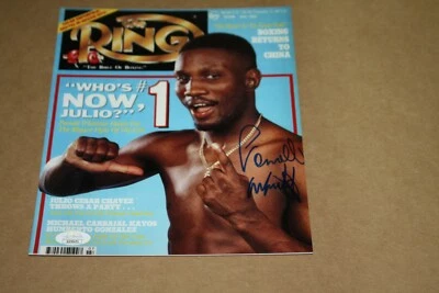 PERNELL "SWEET PEA" WHITAKER SIGNED 8X10 PHOTO EX CHAMP RING MAGAZINE COVER JSA - Image 1 of 2