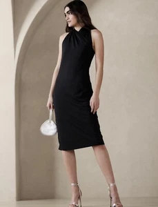 Banana Republic Misa Halter MIDI Dress NWT SIZE PETITE 2 RT $160 - Picture 1 of 7