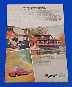 Plymouth Barracuda 1967 anuncio impreso en color original envío lote Crysler gratis - rojo S21 - Imagen 1 de 1