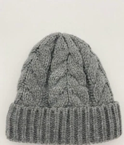 Winter Hat Cable Knit braided, fleece lined, cuffed brim Warm Beanie For Women - Picture 1 of 26